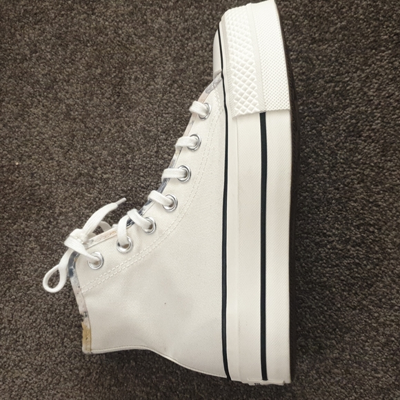 Platform Converse All Star white hi Platform brand new Size 5 - Picture 4 of 6